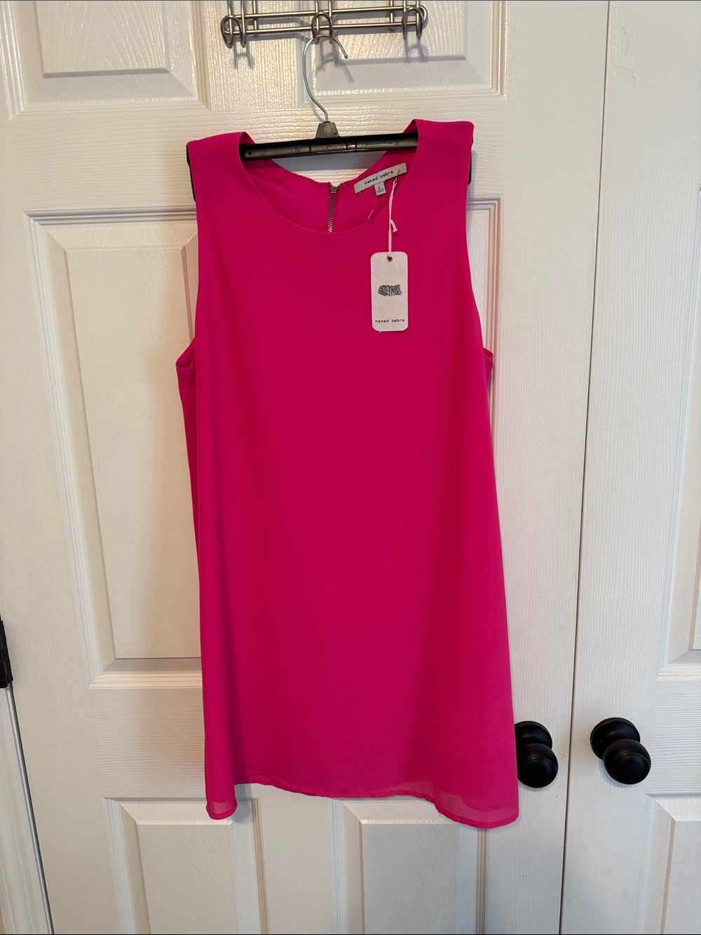 Sleeveless Hot Pink Shift Dress